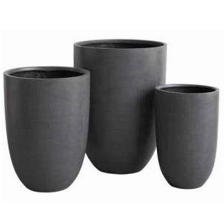 CHINA ARTS Saksija fiberglas L63xW63xH79cm Mate Grey