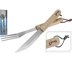 Bbq Nož I Viljuška Za Roštilj Inox U Kompletu 32Cm