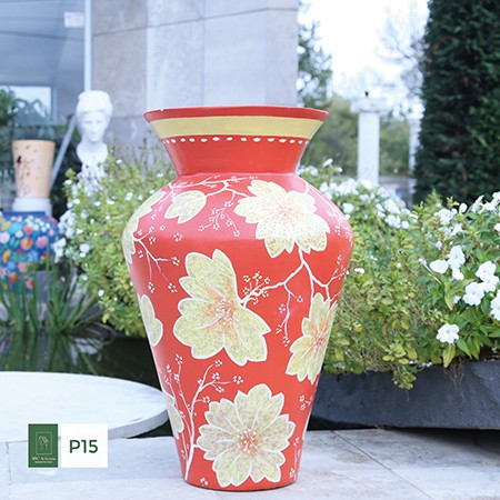 Baufixit Saksija Fiberstone Ručno Oslikana W40Xh80Cm20Kg P15-40-80