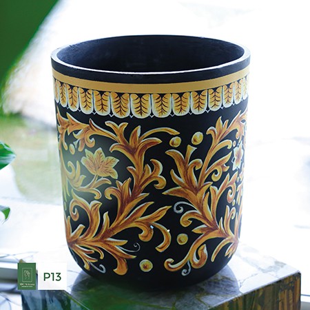 Baufixit Saksija Fiberstone Ručno Oslikana W40Xh50Cm10Kg P13-40-50