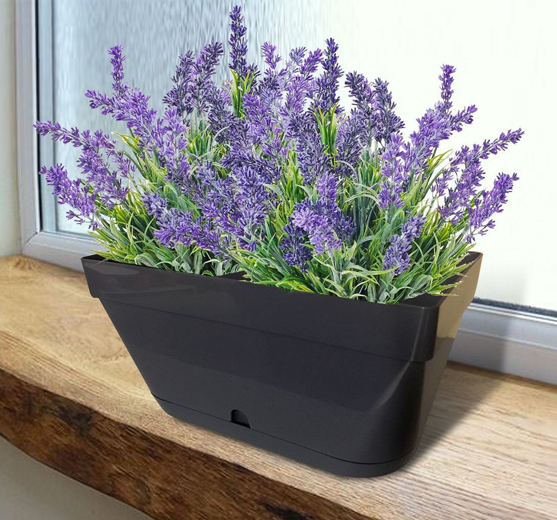 Nuova Pasquini E Bini Žardinjera 40x20x20cm LUNA Tamno siva