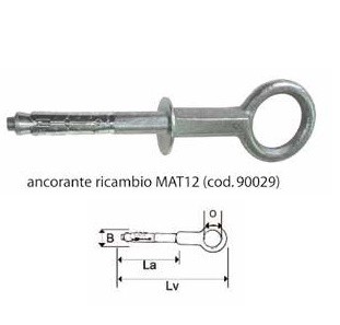 MAURER PLUS ITALIJA Anker tipla čelična sa pkastim šrafom MP 51 MAT 18x170mm