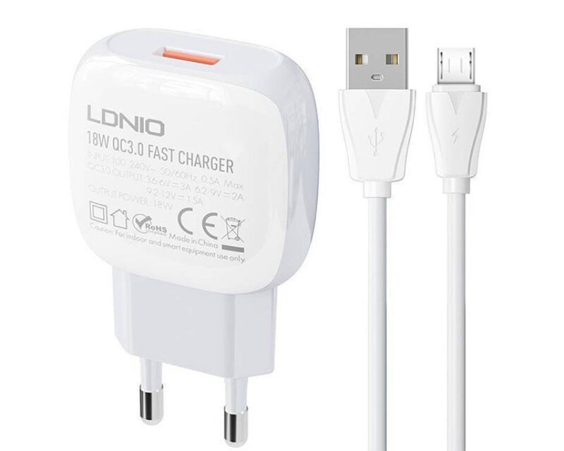 Ldnio A1306Q QC 3.0 18W punjač + kabl Micro