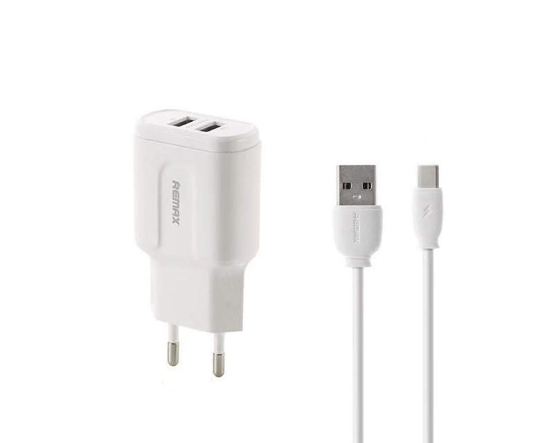 Remax RP-U22 Dual USB 2.4A Micro USB Fast Charging punjač, Bijeli