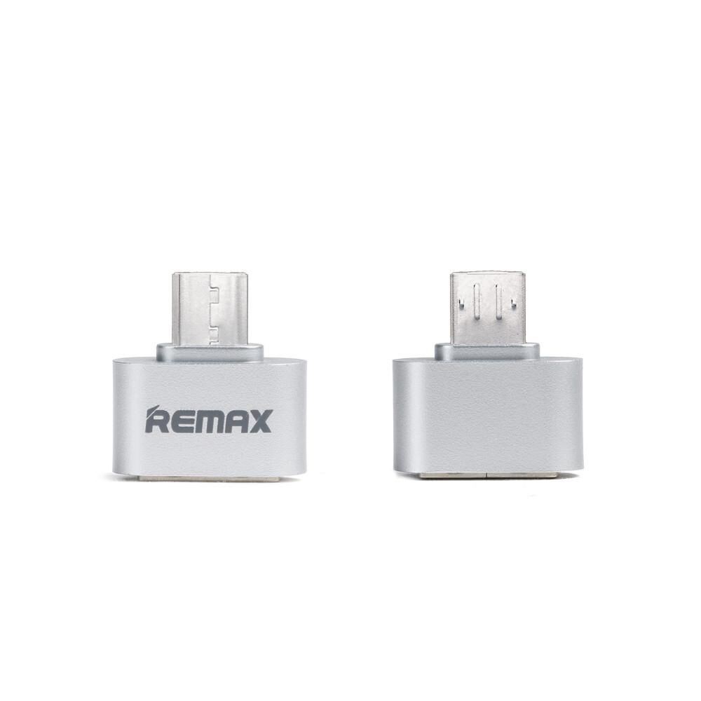 Remax RMM-018 Micro USB OTG adapter, Sivi