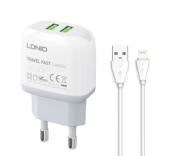 Ldnio Q229 USB/Tip C QC3.0 20W punjač + kabl iPhone