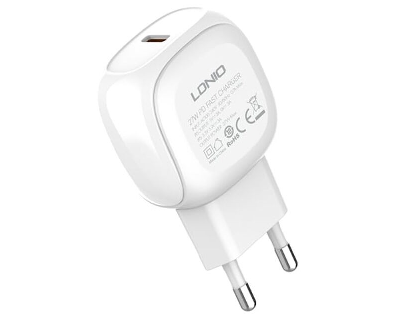 Ldnio A1206C Tip C- Lightning 27W punjač, Bijeli