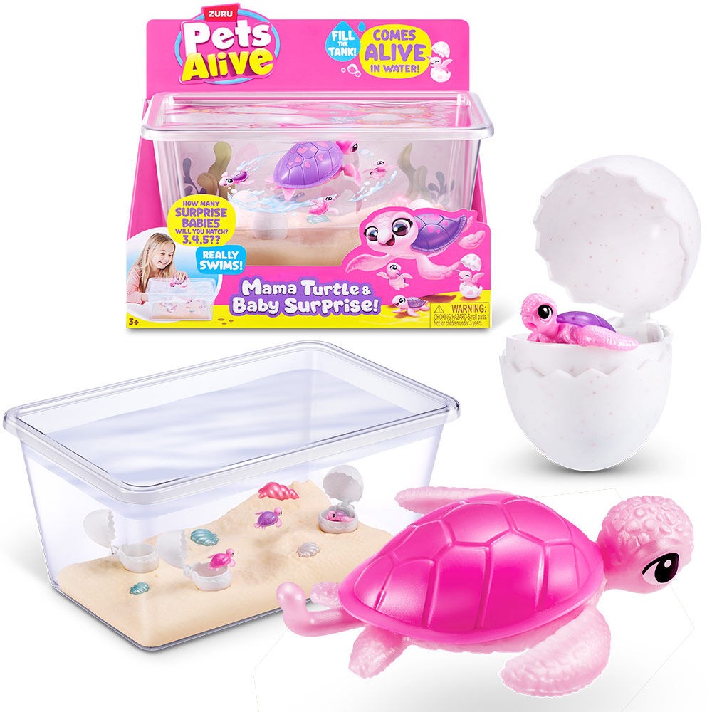 Zuru igračka iznenađenja za majku kornjaču i bebe, živi ljubimci
