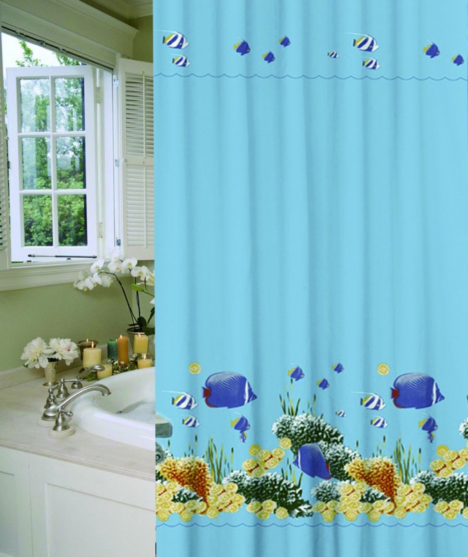 MINOTTI Kupatilska zavijesa  2000x1800 ribice