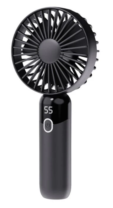 Ručni Ventilator 1200Mah, 6 Brzina, Led Ekran, Crna