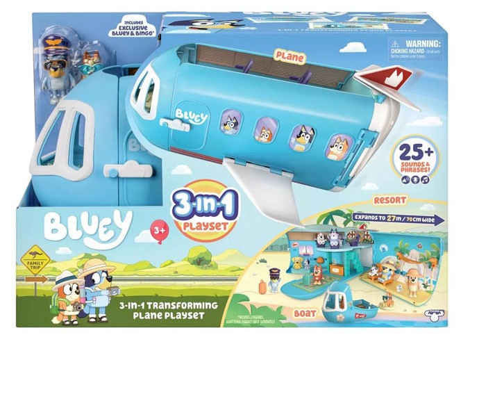 Bluey Igračka Bluey s11 3 u 1 avion set
