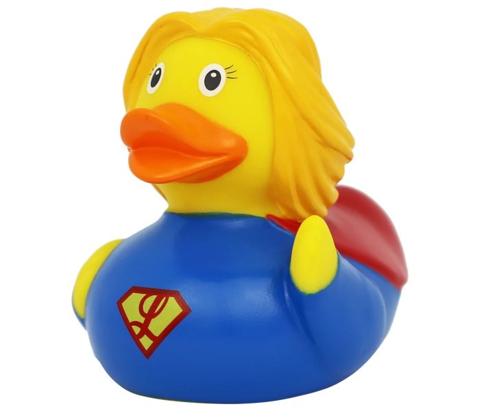 Gumena igračka Lilalu patka za kupanje superherojina