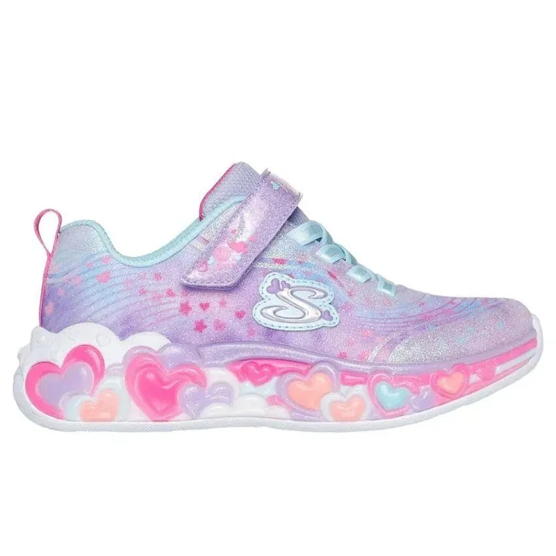 Skechers patike za djevojčice Eternal Heart Lights, boje lavande