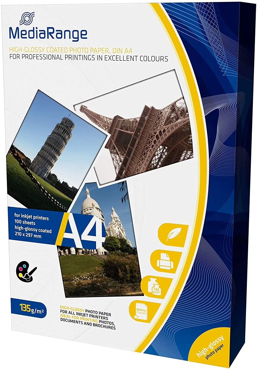 Mediarange A4 135g Foto papir Glossy, 100kom pakovanje
