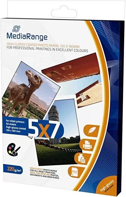 Mediarange 13 x 18 cm Foto papir, Glossy 220g, 50kom pakovanje