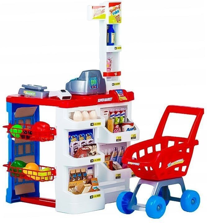 Eco Toys Supermarket set za igru ​​za djecu sa dodacima, 47 dijelova