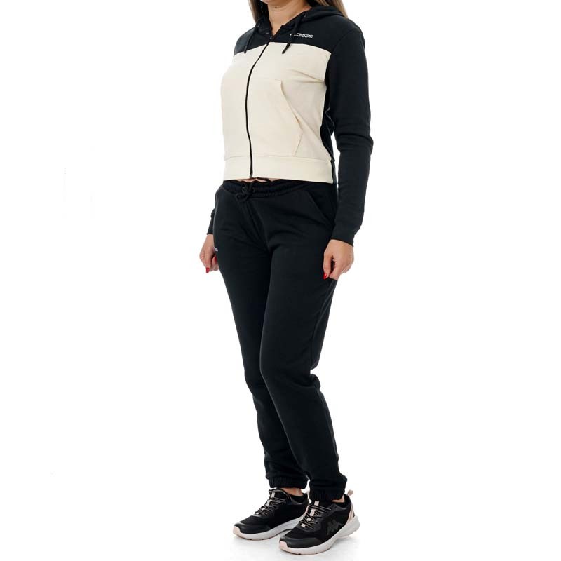 KAPPA ženski set trenerki Fesa, crne i bež boje