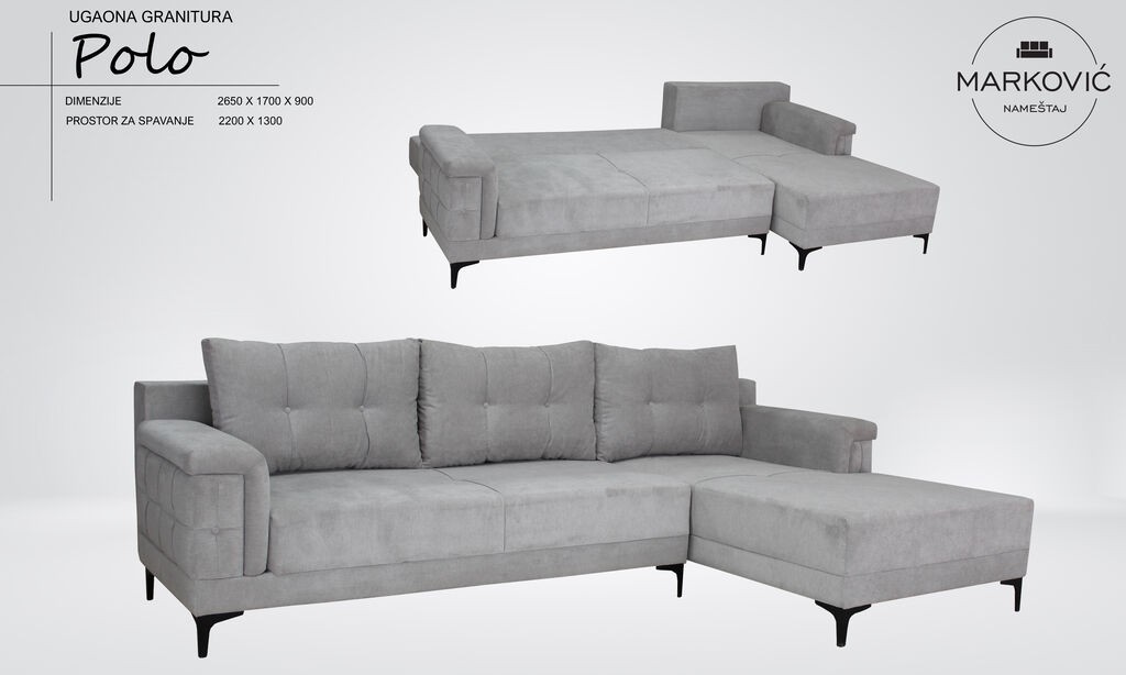 Polo Ug.Grt. Polo Ugao Desni Stof Perfekt Harmoni Sivi