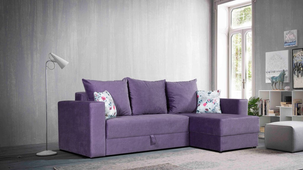 Polo Ugaona Garnitura Polo Leva E42/Mali Jastuci I-18 Stof Braon