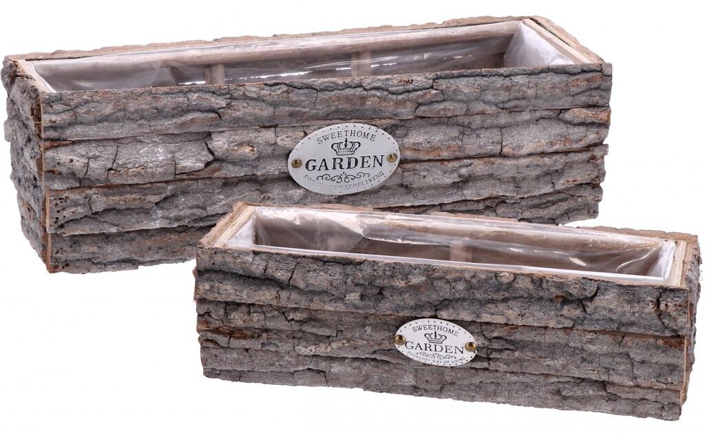 Pravougaona Drvena Saksija 50*18*15.5Cm 112792