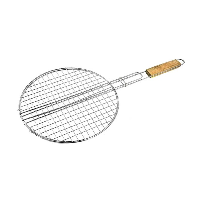 Bormann Roštilj rešetka Inox Fi40cm sa drvenom drškom BBQ1001