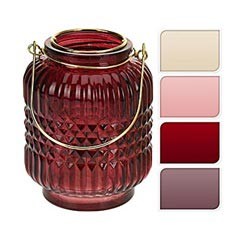 Koopman Fenjer stakleni za svijeće 9x9x12cm