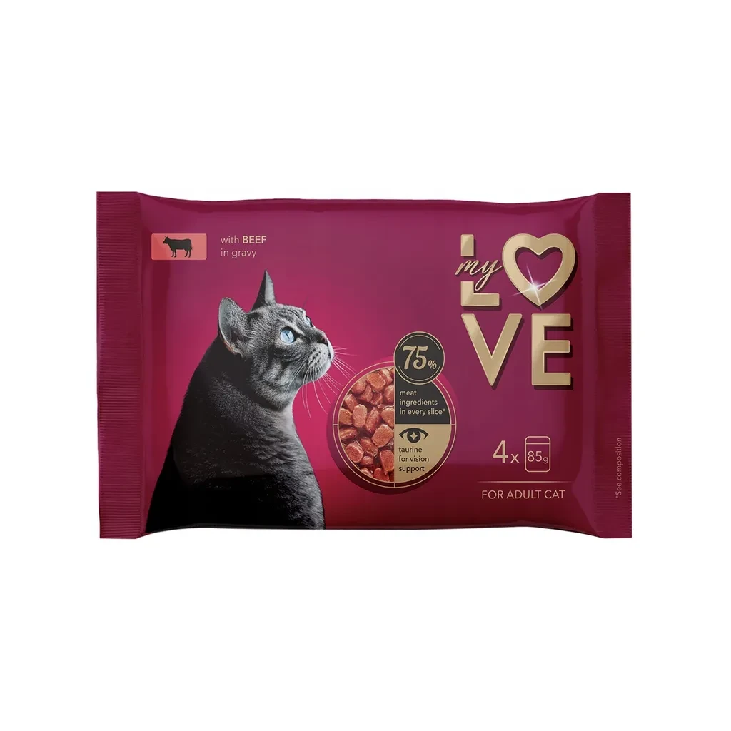 My Love  Teletina  Vlažna Hrana Za Mačke Vrećice 4X85G
