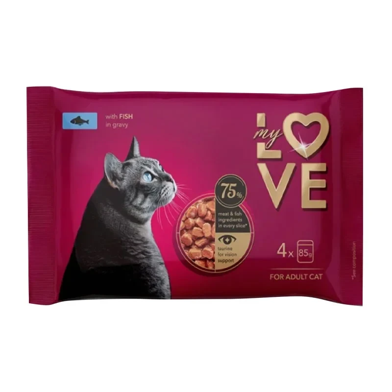 My Love  Riba U Sosu  Vlažna Hrana Za Mačke Vrećice 4X85G