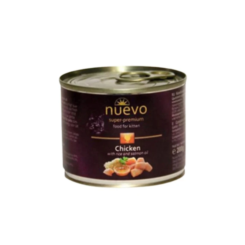 Nuevo  Kitten Sa Piletinom, Pirinčem I Lososovim Uljem 200 G