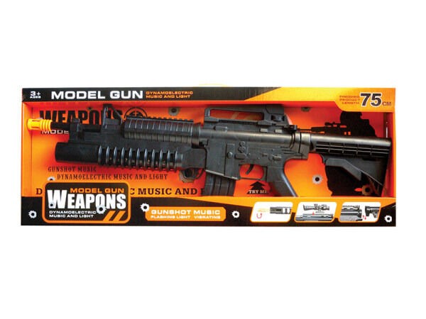 Puska Sa Zvucima I Svijetlom Weapons Narandzasta Kutija Hy288-1