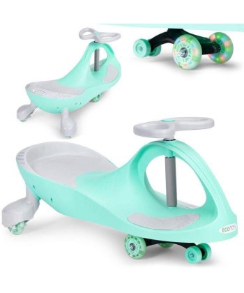 Eco Toys Pusher za djecu Wiggle sa LED točkovima, zelena