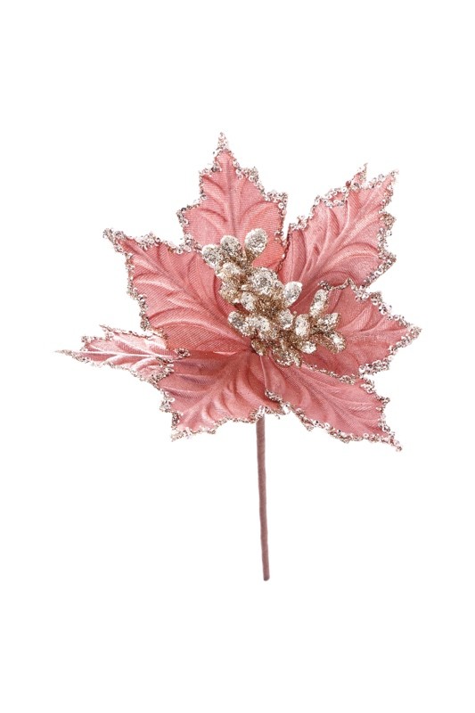 Novogodišnji Cvijet Od Veluracrveni Diam20Xh26 84332 Crvena