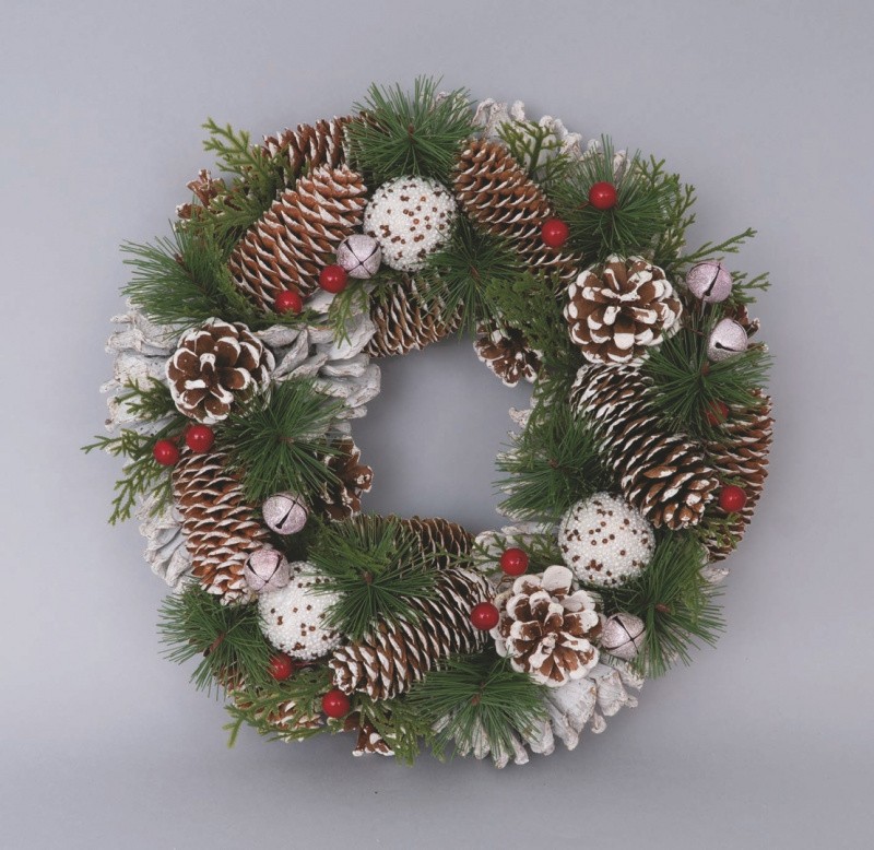 Novogodišnji Vijenac Sa Sisarkama Isprskane Snijegom Cm.30 Ap48028