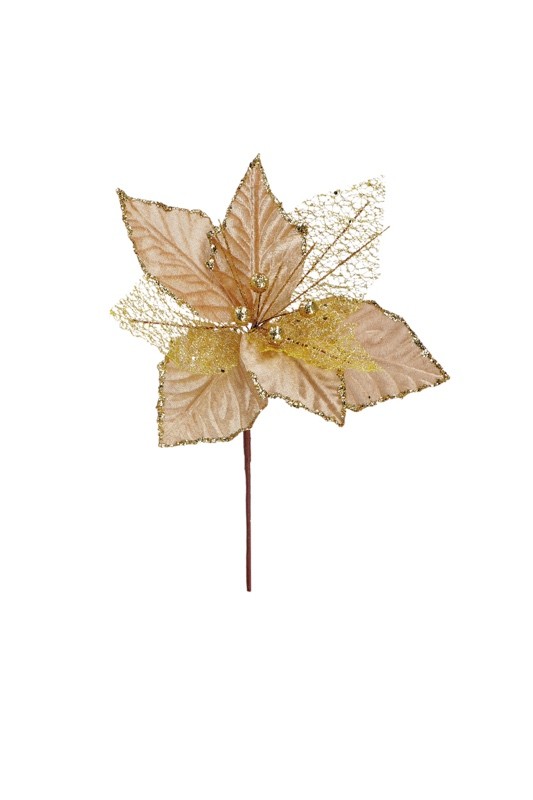 Novogodišnji Cvijet Zlatni D28Xh36 71950 Zlatna Boja