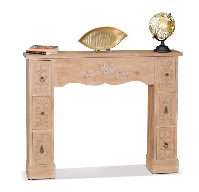 Kamin Drveni Sa 6 Fioka Cm120X23Xh9 60173