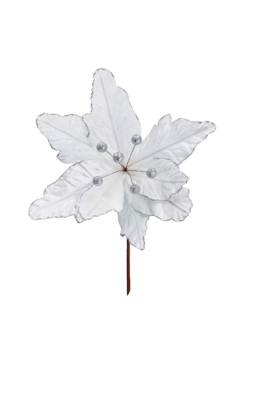 Novogodišnji Cvijet Bijeli  Diam28Xh24 71921 Bijela