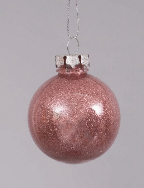 Novogodišnji Kugla Gliter Tamno Roza Mm.60 Pl67043 Roze
