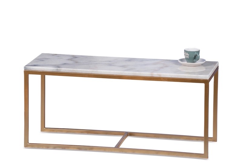 Sto ZlatniBijela Ploca Mermerna  Cm58X38Xh34 Zlatna Boja