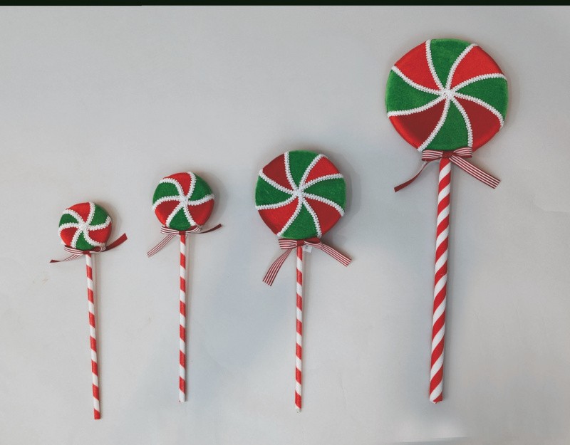 Novogodišnji Ukras Lizalica Zeleno/Crvena  Cm.75X29 Fa30829 Zelena