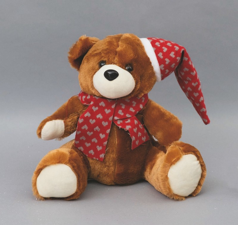 Novogodišnja Plisana Igracka  /Smedji Cm.30 Ac11024