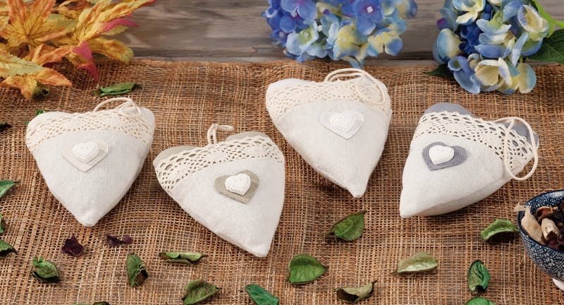 Dekorativna Srca Od Tkanine Ass4Col Cm11X15 48081