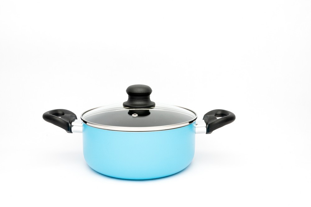 Šerpa Sa Dvije Rucke  I Staklenim Poklopcem /Indukciono Dno 20*8.5Cm .Premaz Crn