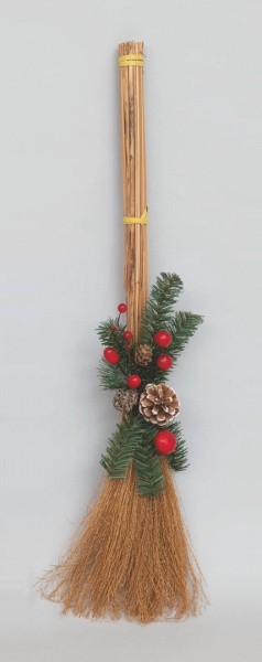 Novogodišnji Ukras Metla Sa Bobicama Cm.20 Ap48906
