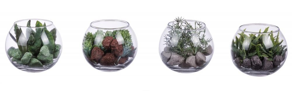 Staklena Zdjela Sa Biljkama   D12Xh10 57242