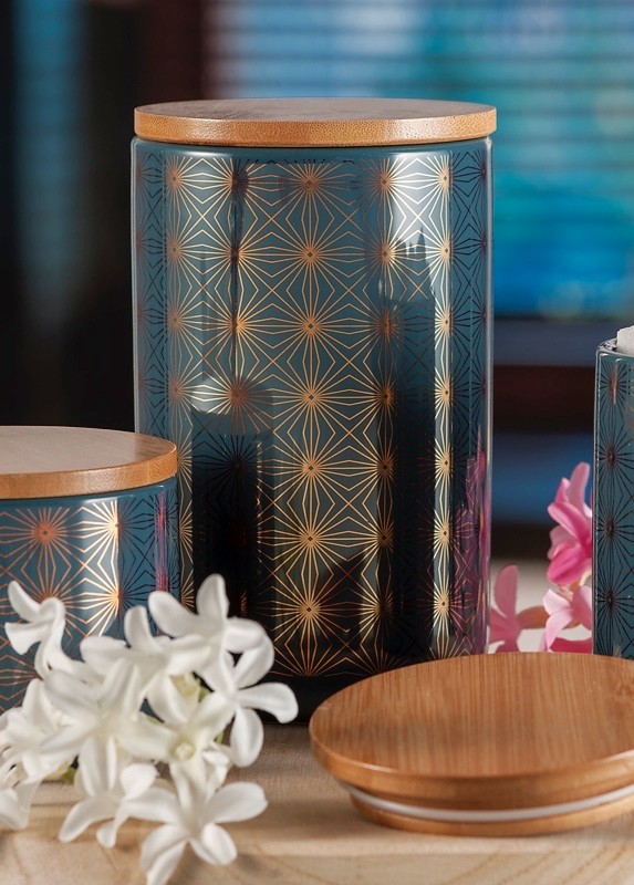 Porcelanska Zdjela Sa Poklopcem Od Bambusa   D10Xh17