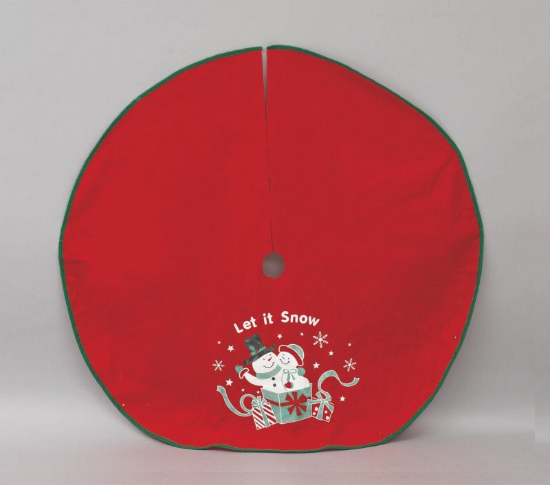 Podmetač Ispod Jelke Crveni Sa Zelenim Rubom  Cm.120 Ac19391 Crvena