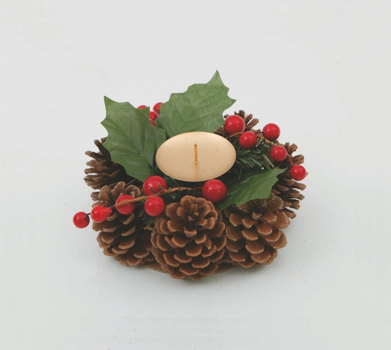 Novogodišnji  Svijećnjak Sa Sisarkama Za Jednu Svijecu Cm.15 Ap46456