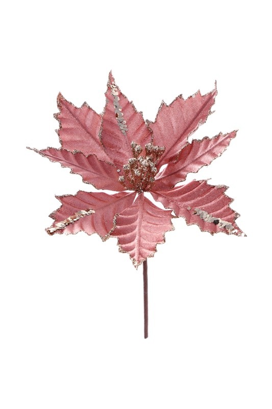 Novogodišnji Cvijet Od Veluracrveni Diam20Xh25 84329 Crvena