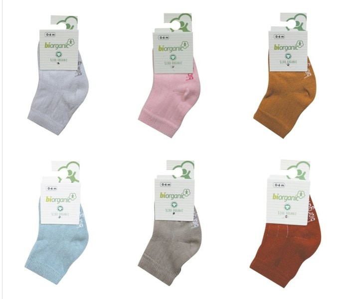 BiOrganic Čarapice za bebe, Žute