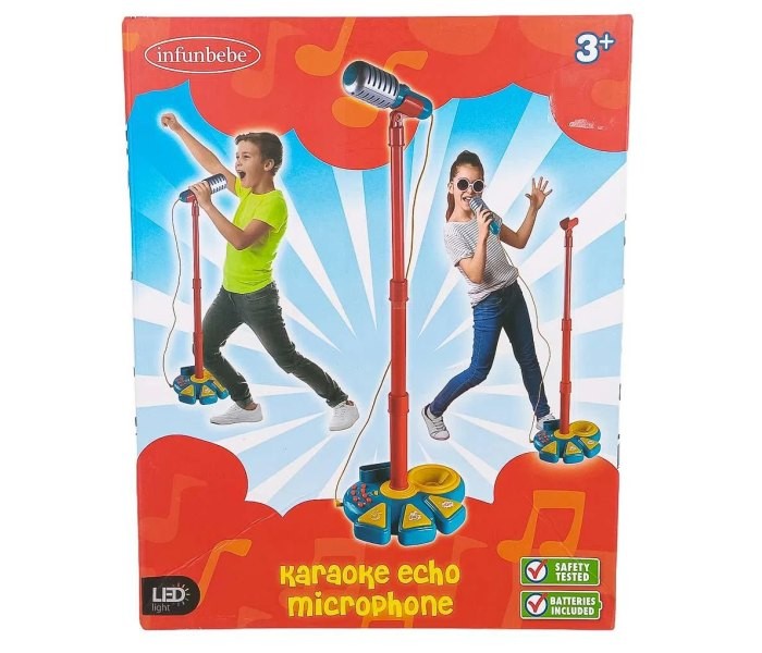 Infunbebe Karaoke igračka za bebe, 3g+, Crvena